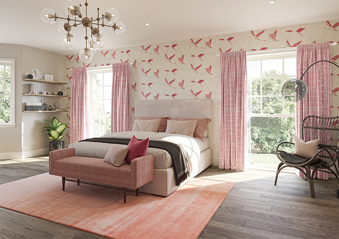 Bamboo Brights, Pink - Made To Measure Curtains - Image 8